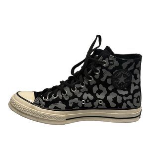 CONVERSE Chuck Taylor 70 Hi Leopard Black Egret 172256C Men 9 Women 11 Canvas